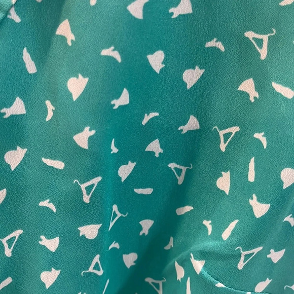 Flying Tomato Flying Green White Short Sleeve Retro Dress size small - Picture 3 of 16